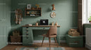 Child's Study Room with Wooden Desk and Cozy Decor