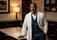 Experienced African American Doctor in Modern Medical Office