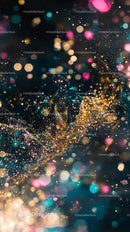 Abstract Glitter and Sparkling Lights with Vibrant Bokeh Effect