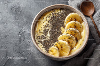 Chia Seed and Banana Smoothie Bowl for Healthy Breakfast