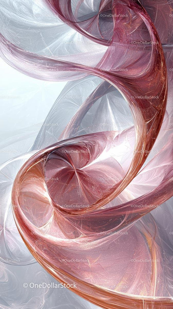 Elegant Abstract Glass Swirls with Vibrant Colors