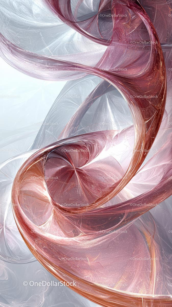 Elegant Abstract Glass Swirls with Vibrant Colors