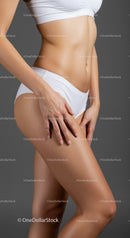 Elegant Female Toned Body with Slim Waist and Smooth Skin