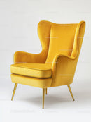 Vibrant Yellow Velvet Armchair for Modern Home Decor