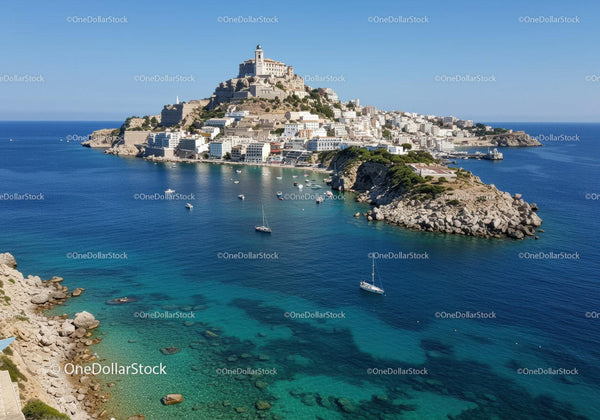 Idyllic Mediterranean Coastal Village with Harbor and Sea Views