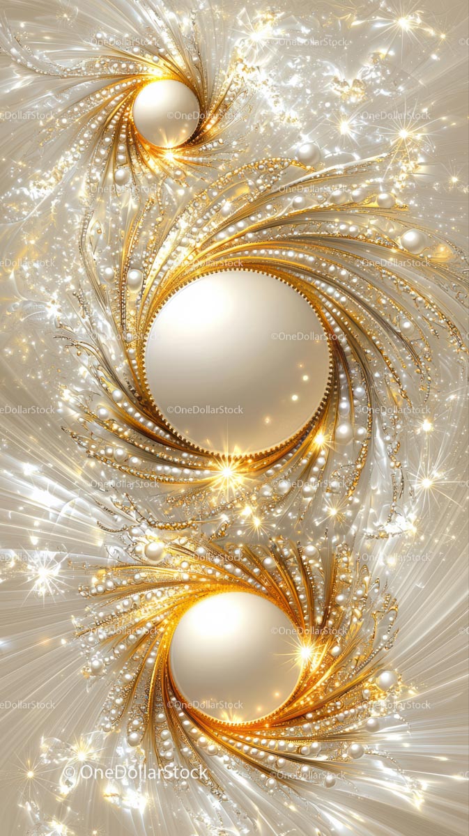 Elegant Gold and Silver Abstract Background with Sparkling Lights