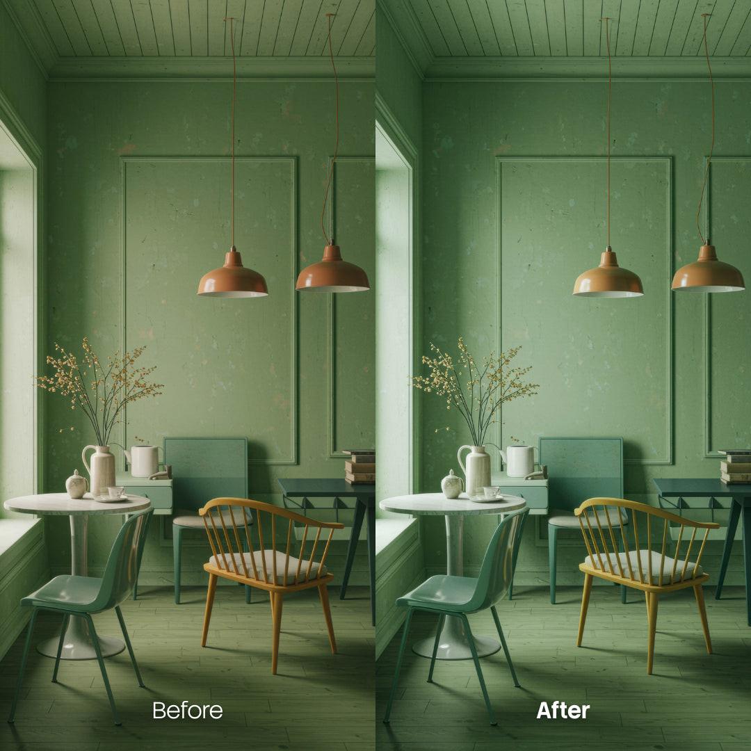 Interior XMP presets color grading preview