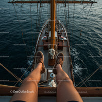 Relaxing on a Tall Ship with Stunning Ocean Views