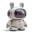 Futuristic Toy Robot with Large Eyes and Bunny Ears for Kids