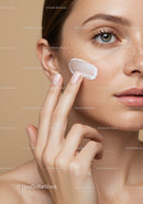 Close-Up of Woman Applying Moisturizer for Glowing Skin