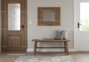 Modern Interior Hallway with Wooden Door and Mirror