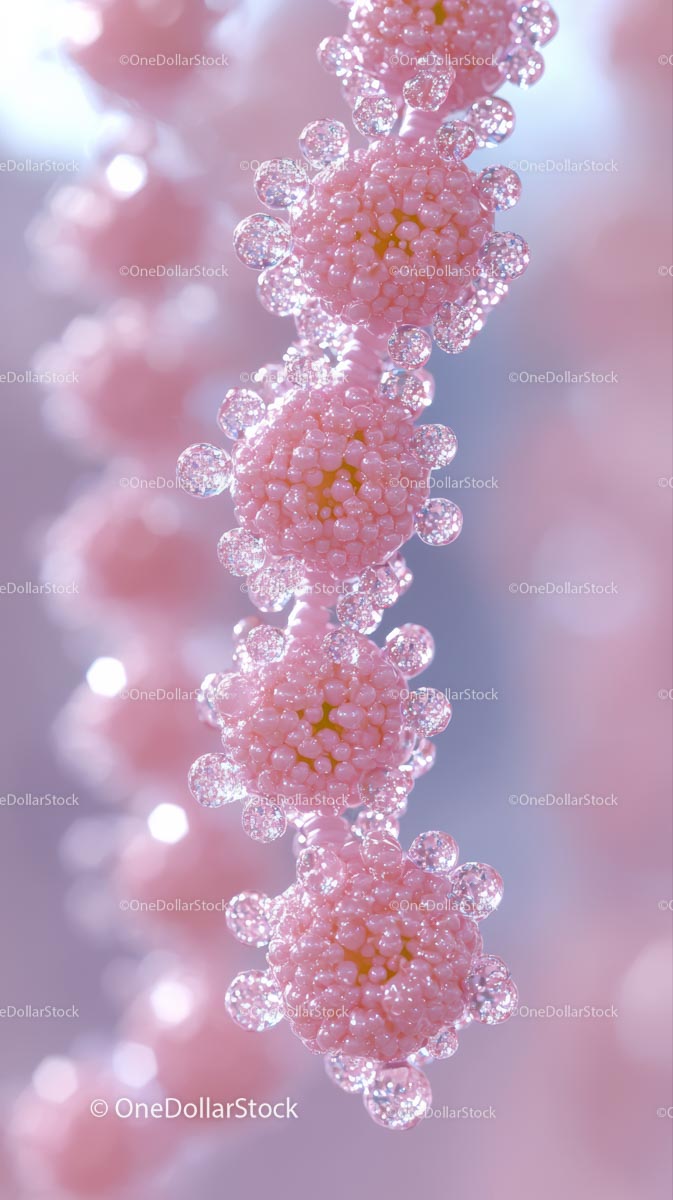 Close-Up of Pink Flowers with Dew Drops in Macro