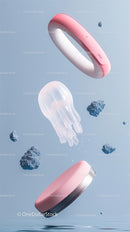 Futuristic Light Bulb and Capsule in Minimalist Setting