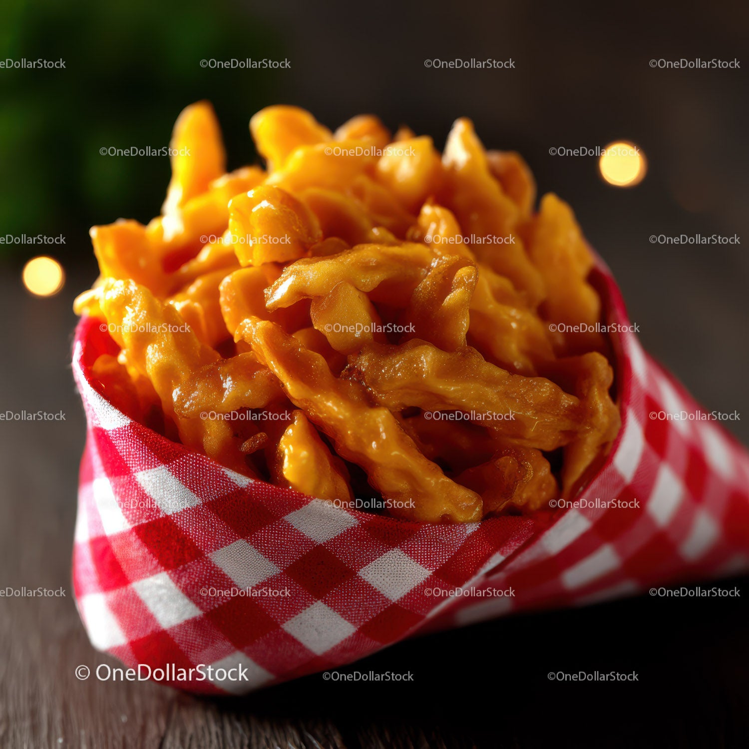 Golden Fried Noodles Crunchy Snack in a Paper Cup