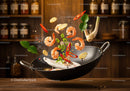 Fresh Shrimp and Spices Tossed in Hot Wok Pan