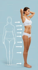 Female Fitness Model Demonstrating Body Transformation and Health