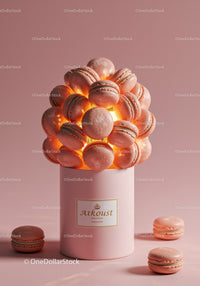 Pink Macaron Bouquet in Elegant Gift Box