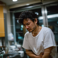 Contemplative and Worried Man With Dark Background for Emotional Content