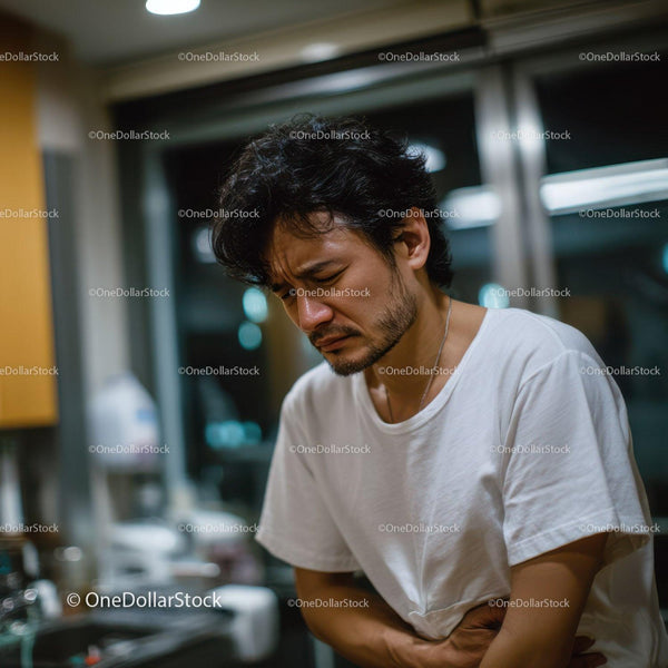 Contemplative and Worried Man With Dark Background for Emotional Content