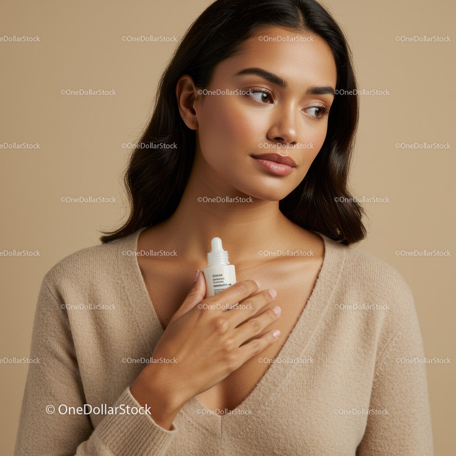 Portrait of a Woman Applying Face Moisturizer for Skincare Routine