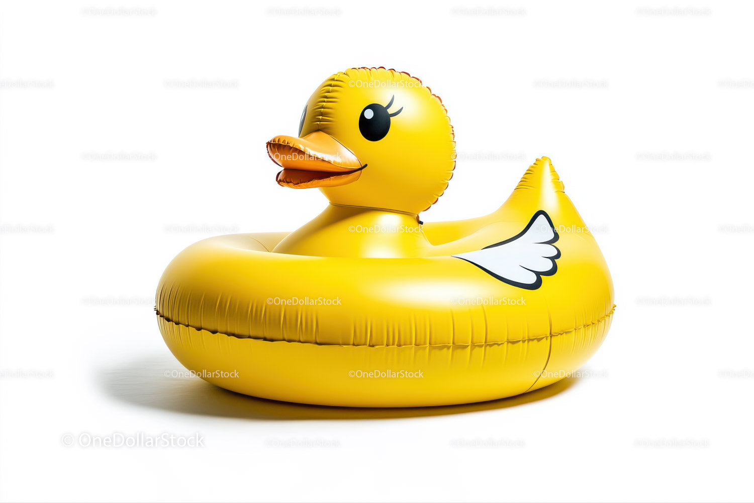 Yellow Rubber Duck in Floating Pool Toy for Summer Fun