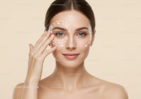 Portrait of a Woman Receiving Facial Skin Care Treatment with Demonstration of Face Massage