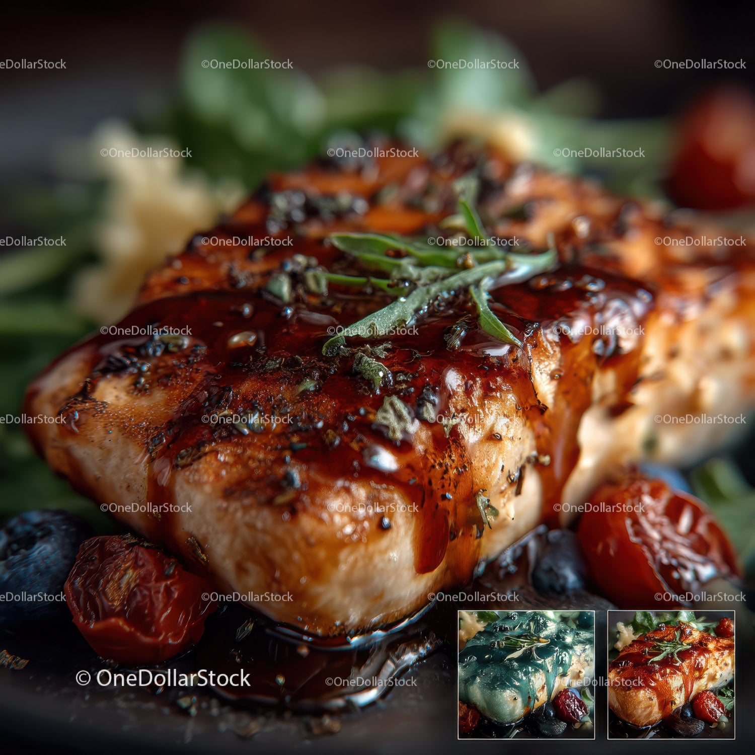 Gourmet Grilled Chicken Breast with Cherry Tomatoes and Herbs