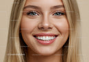 Close up of young woman smiling with bright eyes