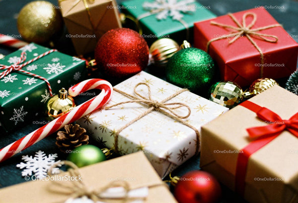 Festive Christmas Gifts and Ornaments with Candy Cane