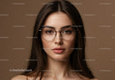 Elegant Young Woman Wearing Stylish Glasses for Fashion and Confidence