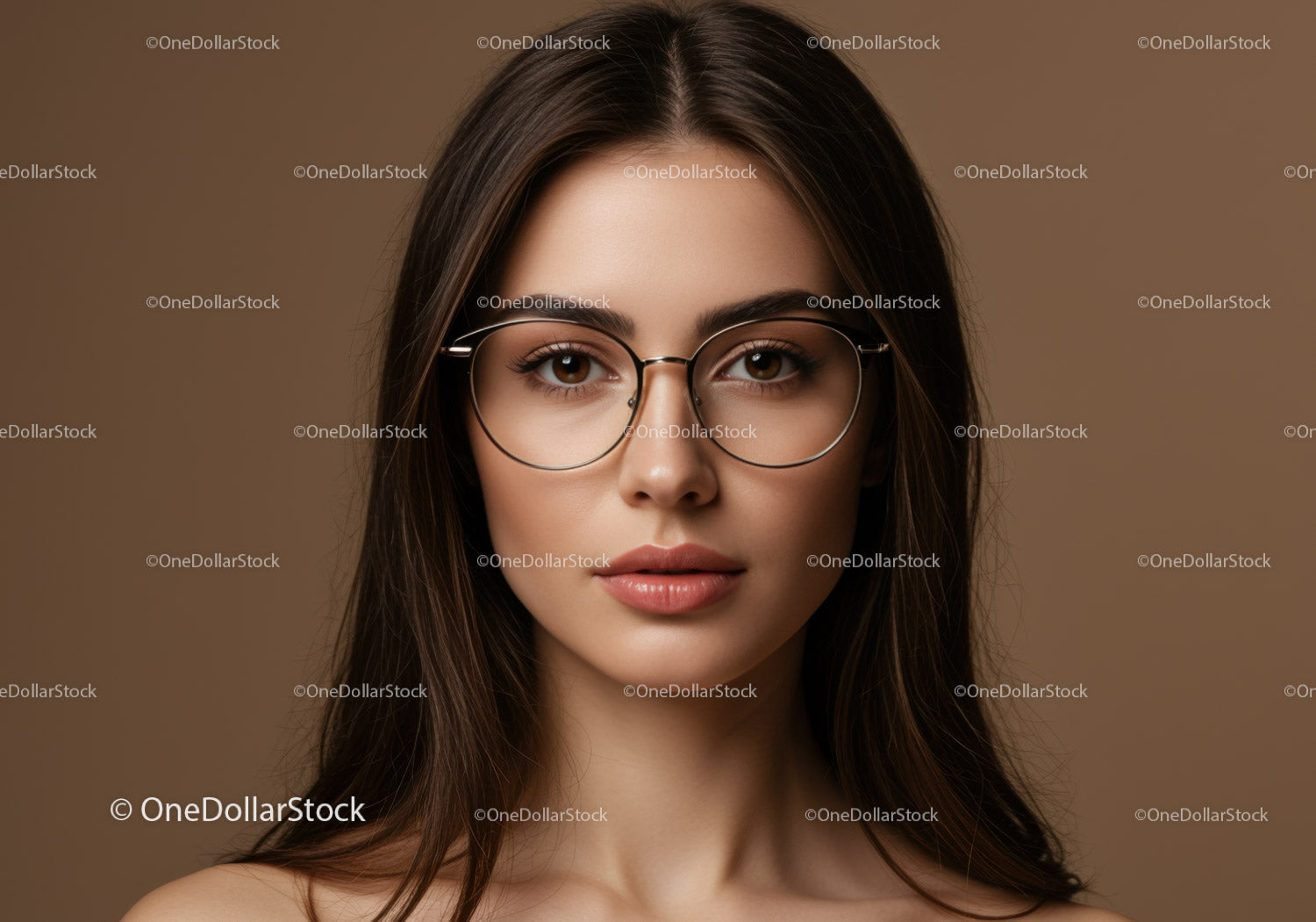 Elegant Young Woman Wearing Stylish Glasses for Fashion and Confidence