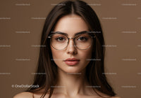 Elegant Young Woman Wearing Stylish Glasses for Fashion and Confidence