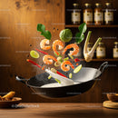 Fresh shrimp and spices tossed in creamy sauce wok