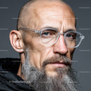 Mature Man with Stylish Glasses and Distinguished Beard