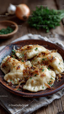 Delicious Potato Dumplings with Cheese and Fried Onions