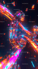 Futuristic Neon Light Trails with Vibrant Colorful Effects