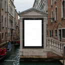 Venetian Canal with Gondolas and Classical Architecture