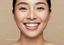 Close Up Portrait of Smiling Woman with Perfect Teeth