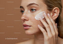 Close-up of a Woman Applying Skincare Cream for Flawless Skin