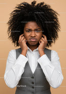 Young African American Woman Expressing Confusion and Frustration