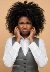 Young African American Woman Expressing Confusion and Frustration