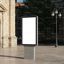 Empty Digital Billboard in Historic Urban Square