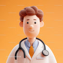 Friendly Doctor Figurine with Stethoscope for Healthcare Professionals