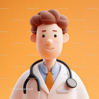Friendly Doctor Figurine with Stethoscope for Healthcare Professionals