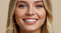 Close-up of happy young woman with radiant smile