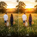 Before and after Spring Bloom Lightroom preset edit