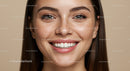 Closeup Portrait of Smiling Woman with Freckles