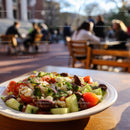 Fresh Vegetable Salad with Cherry Tomatoes Cucumber and Olives