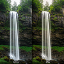 Before and after Golden Morning Lightroom preset edit