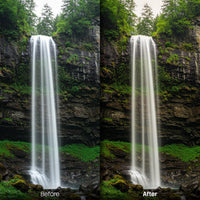 Before and after Golden Morning Lightroom preset edit